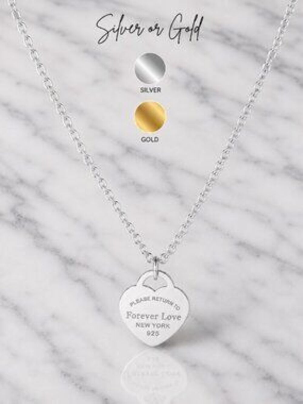 Nicole Necklace Stainless Steel Luxe Heart Chain Necklace